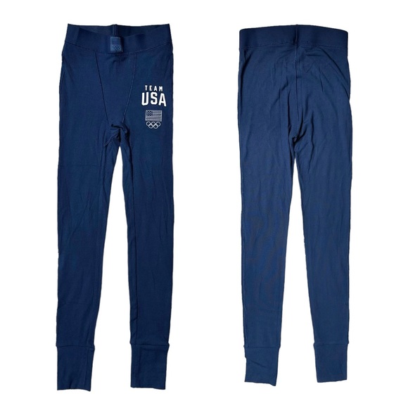 NWT Skims Team USA Limited Edition Ribbed Loungewear Leggings Navy Women’s XXS - Picture 2 of 11